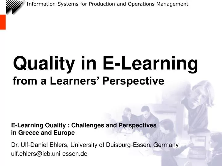 quality in e learning from a learners perspective