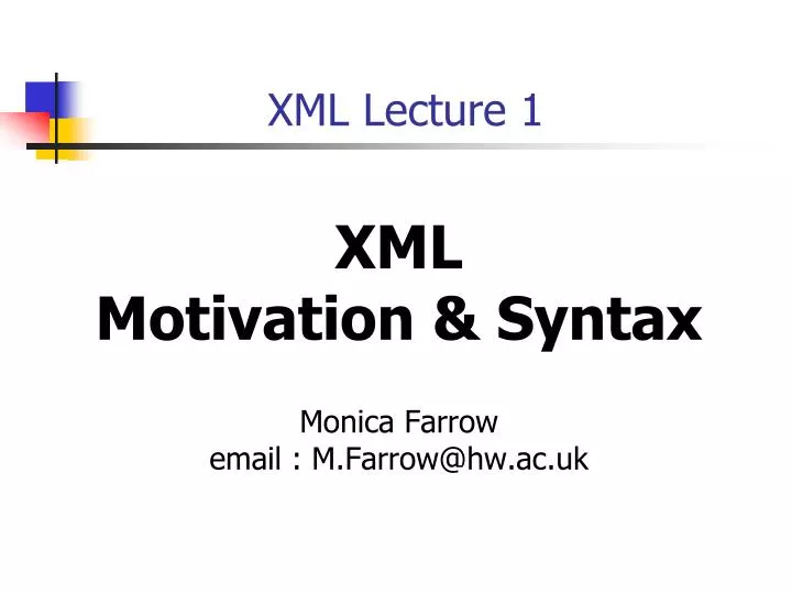 xml lecture 1