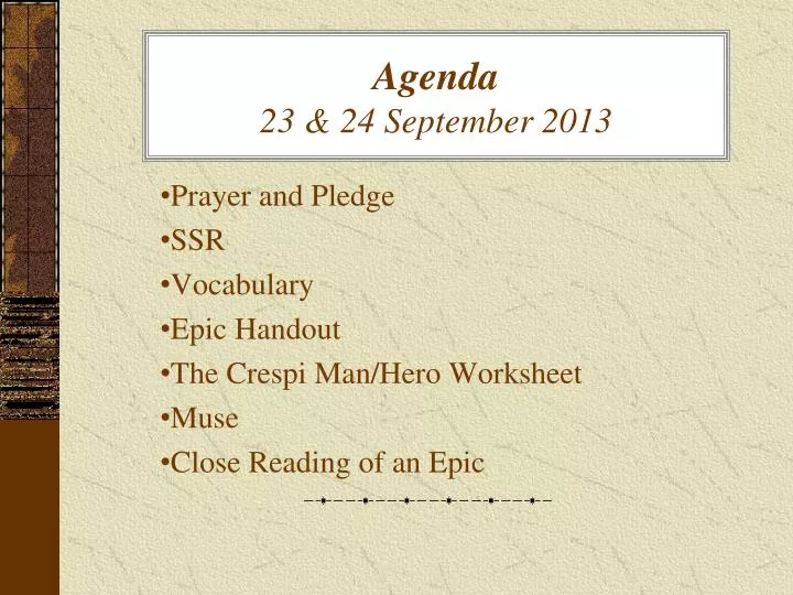 agenda 23 24 september 2013
