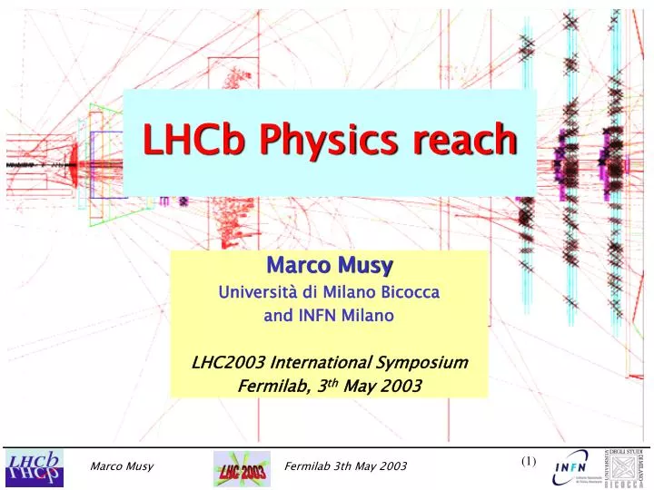 lhcb physics reach