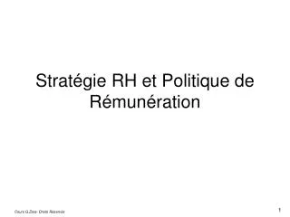 strat gie rh et politique de r mun ration