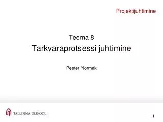 projektijuhtimine