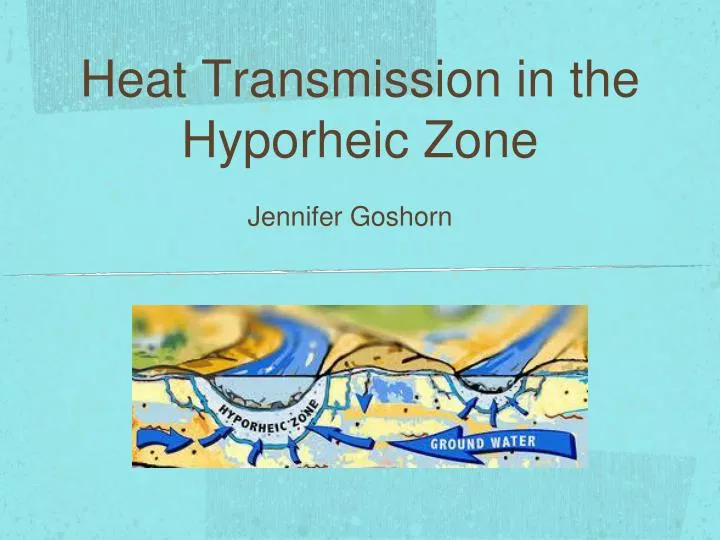 heat transmission in the hyporheic zone