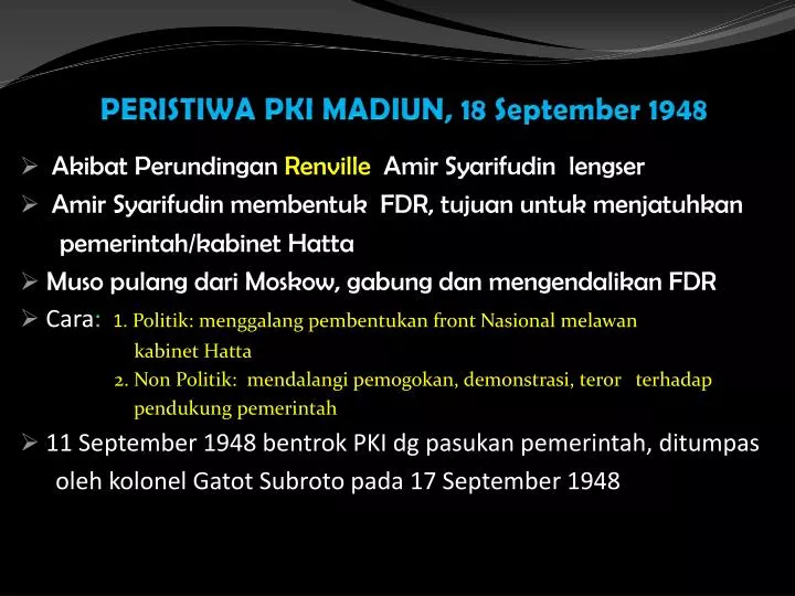 peristiwa pki madiun 18 september 1948