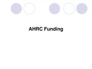 AHRC Funding