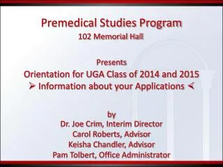 Premedical Studies Program