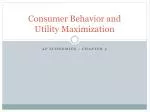 Consumer Behavior and Utility Maximization - slide 1