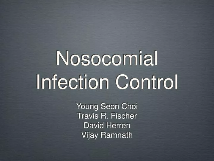 nosocomial infection control
