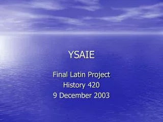 YSAIE