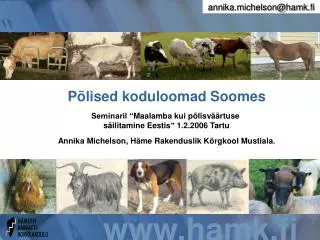 p lised koduloomad soomes