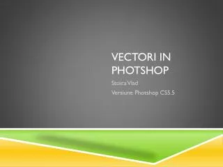 vectori in photshop