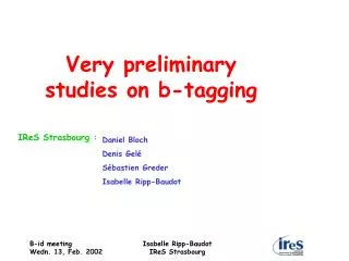 Very preliminary studies on b-tagging