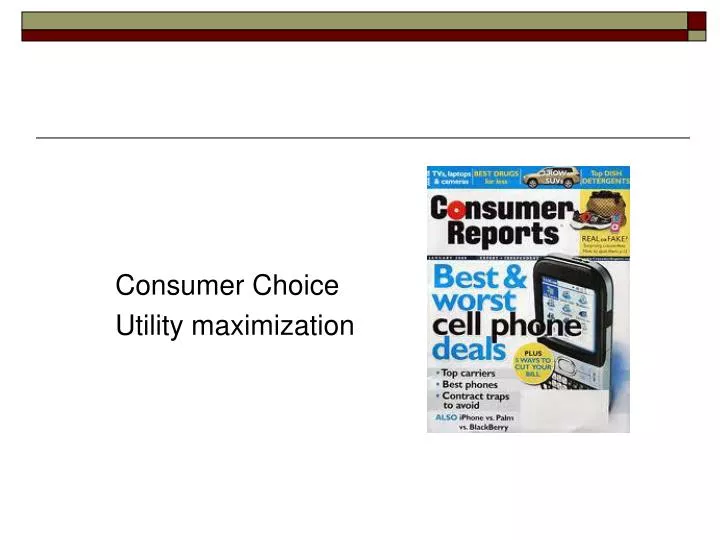 consumer choice utility maximization
