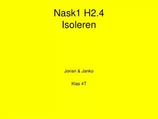 nask1 h2 4 isoleren