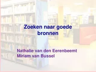 workshop informatievaardigheden