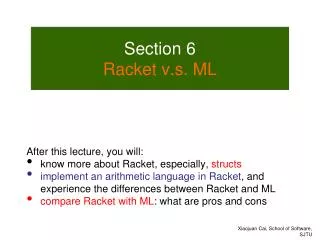 Section 6 Racket v.s . ML