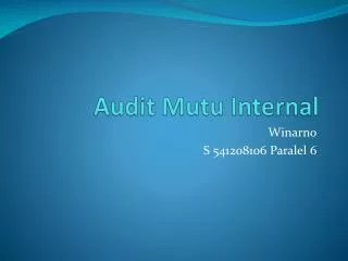 audit mutu internal