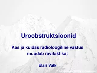 uroobstruktsioonid