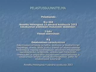 pelastussuunnitelma