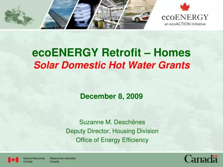 ecoenergy retrofit homes solar domestic hot water grants december 8 2009