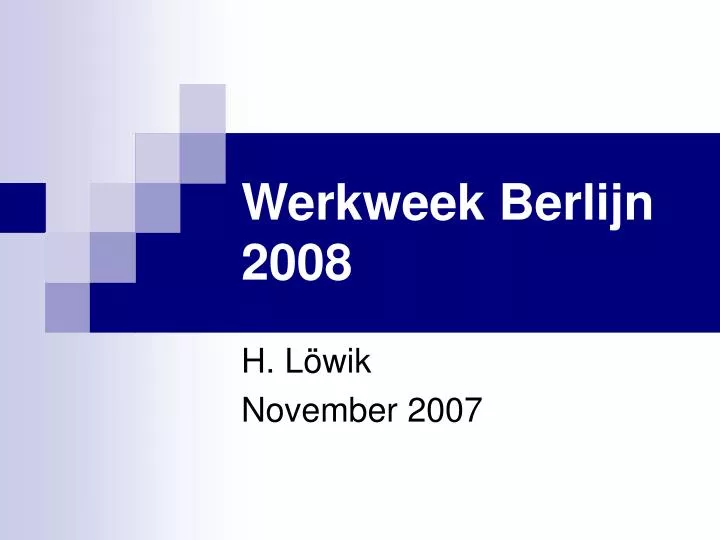 werkweek berlijn 2008