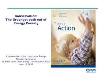 Conservation: The Greenest path out of Energy Poverty