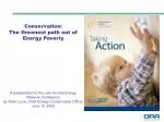 Conservation: The Greenest path out of Energy Poverty - slide 1