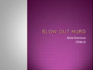 blow out murd