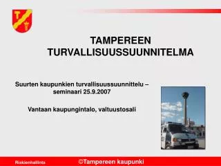 tampereen turvallisuussuunnitelma