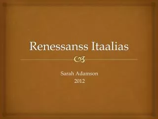 renessanss itaalias