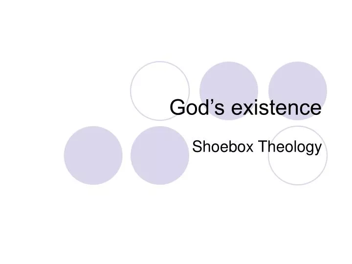 god s existence