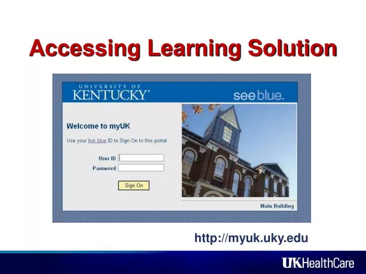 accessing learning solution