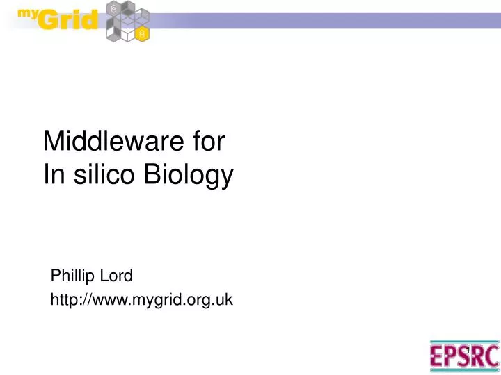 middleware for in silico biology