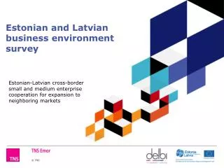 Estonian and Latvian business environment survey