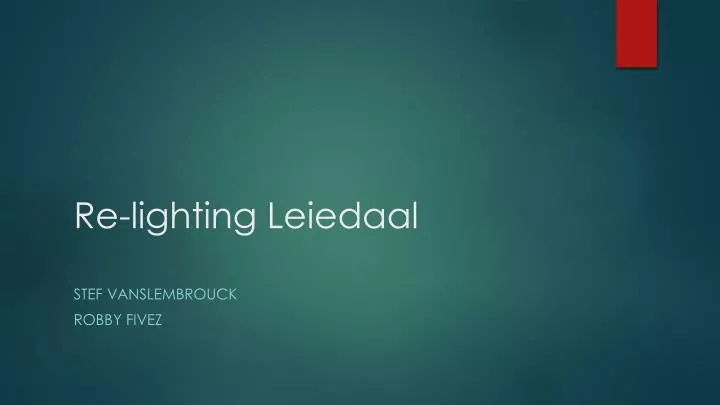 re lighting leiedaal