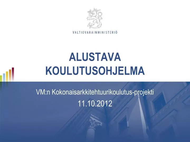 alustava koulutusohjelma