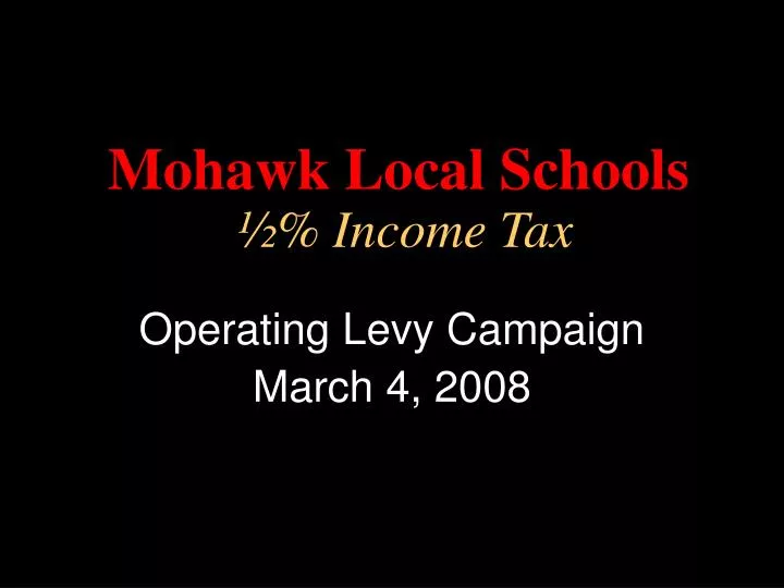 mohawk local schools income tax