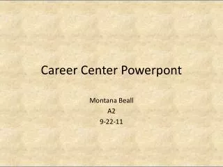 Career Center Powerpont