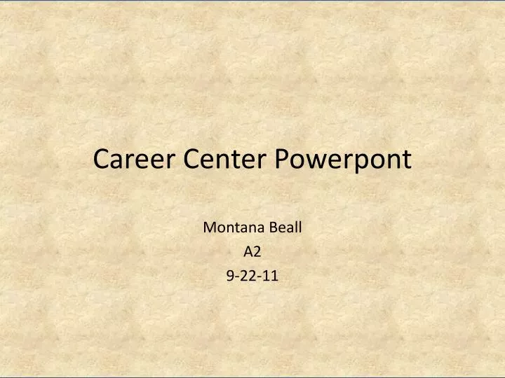 career center powerpont