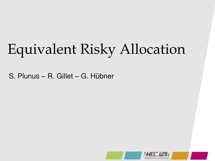 equivalent risky allocation