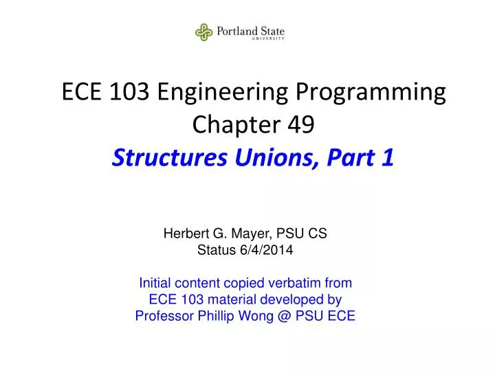 ece 103 engineering programming chapter 49 structures unions part 1