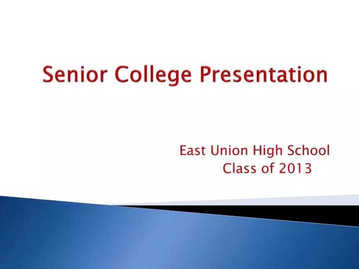 senior college presentation