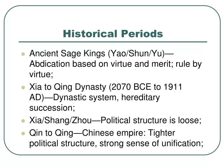 historical periods