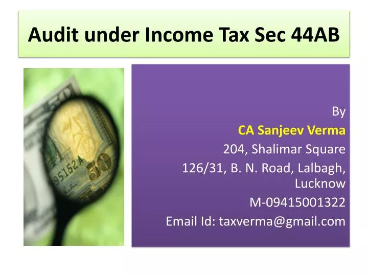 audit under income tax sec 44ab