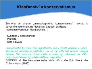 k es anstv a konzervatismus