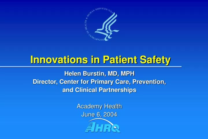 innovations in patient safety
