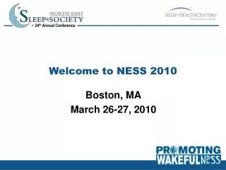 Welcome to NESS 2010