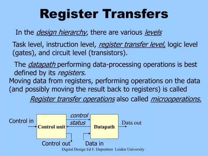 register transfers