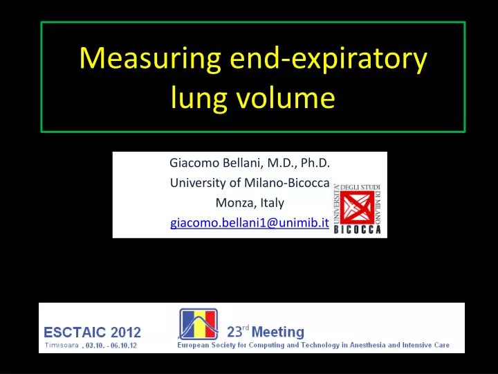 measuring end expiratory lung volume