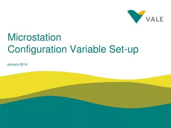 microstation configuration variable set up